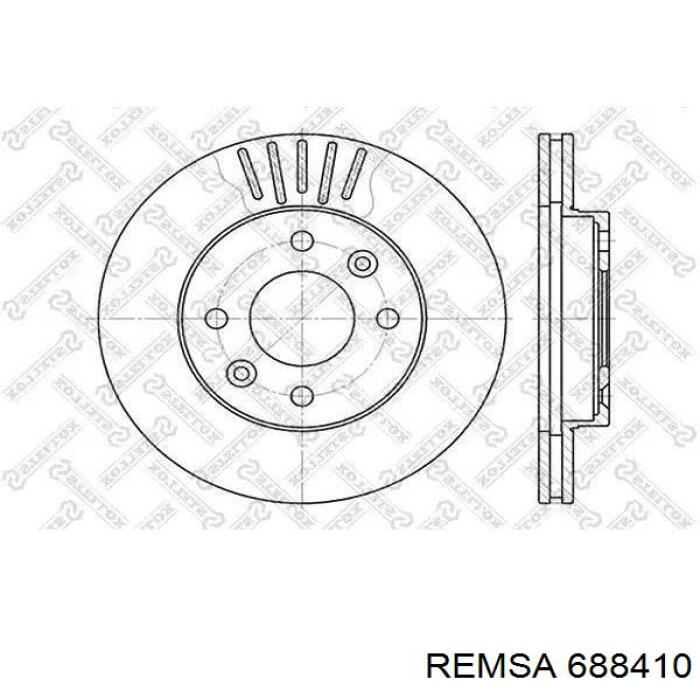 Передние тормозные диски 688410 Remsa