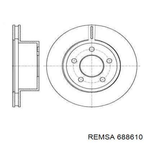 688610 Remsa диск тормозной передний