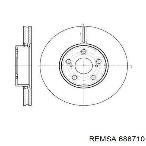 688710 Remsa диск тормозной передний