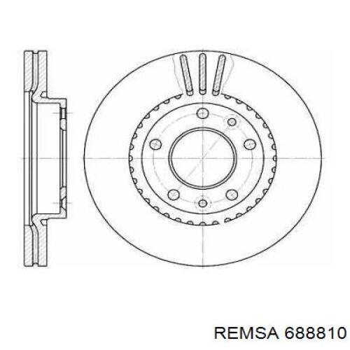 Передние тормозные диски 688810 Remsa