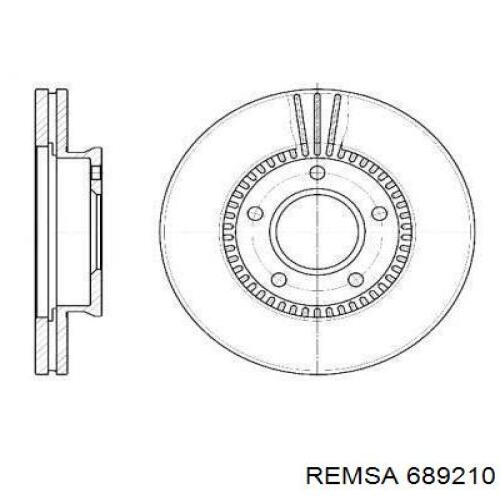 Передние тормозные диски 689210 Remsa