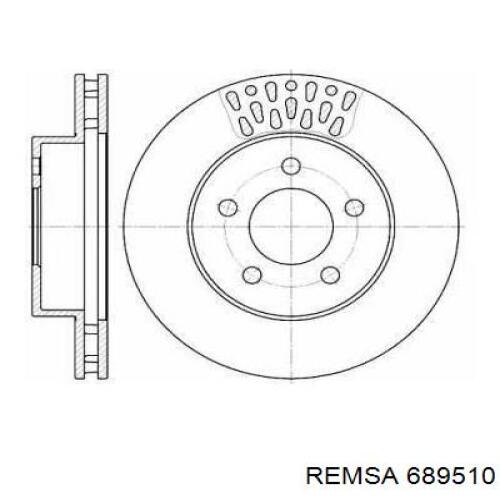 Передние тормозные диски 689510 Remsa