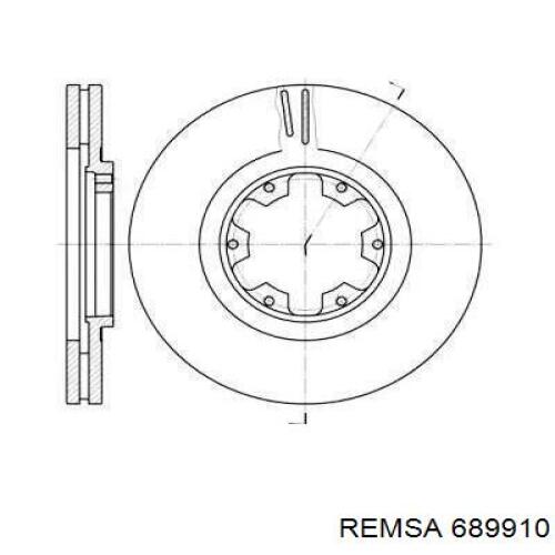 689910 Remsa диск тормозной передний