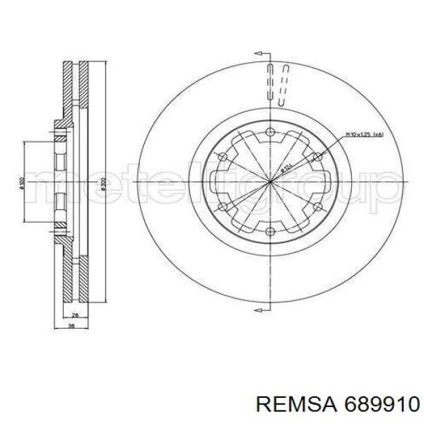 Купить 689910 Remsa Ротор тормозной