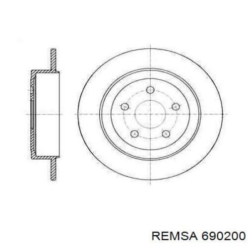 Тормозные диски 690200 Remsa