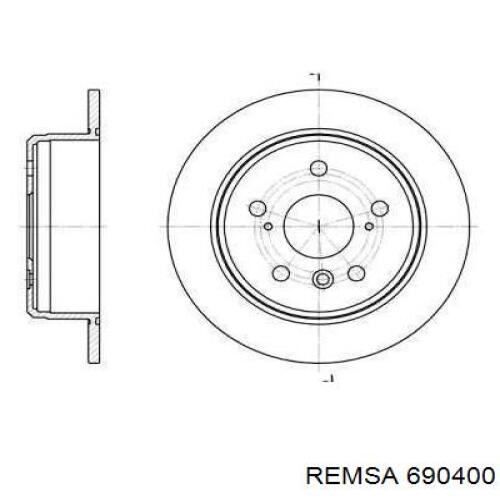 Тормозные диски 690400 Remsa