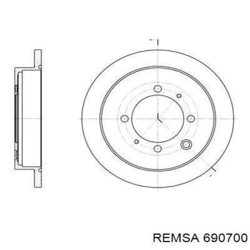 Тормозные диски 690700 Remsa