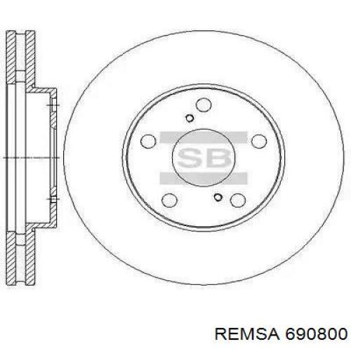 Тормозные диски 690800 Remsa