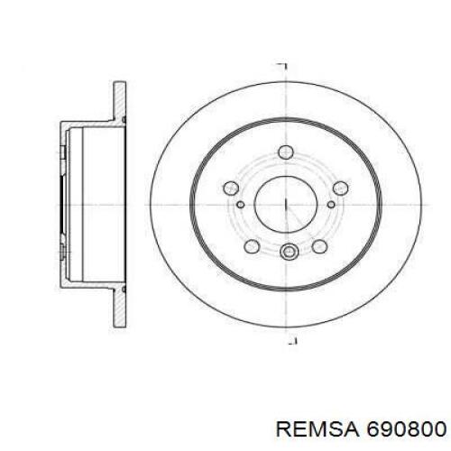 Тормозные диски 690800 Remsa