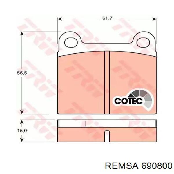 Задний тормозной диск Remsa 690800 цена, от 41.77 USD