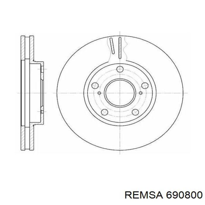 Купить 690800 Remsa Диск тормозной задний