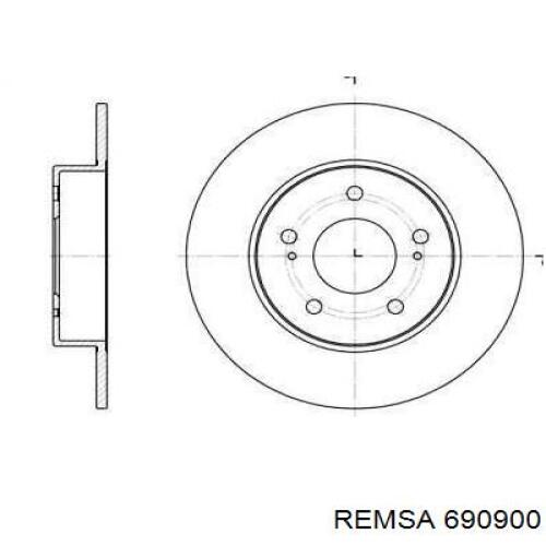 Тормозные диски 690900 Remsa