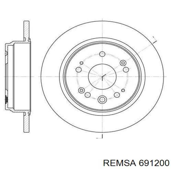 Тормозные диски 691200 Remsa