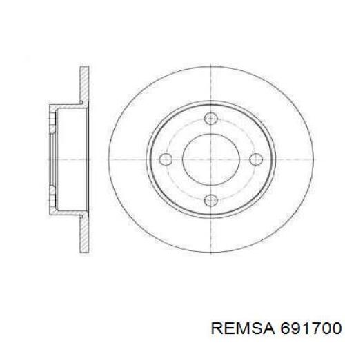 Тормозные диски 691700 Remsa