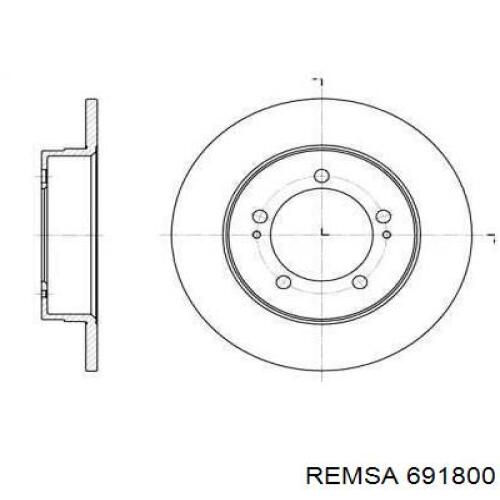 Тормозные диски 691800 Remsa