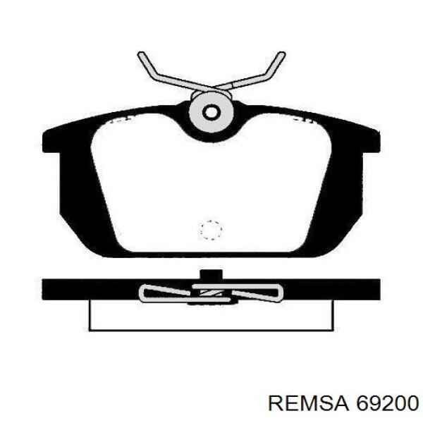 Задние дисковые колодки Remsa 69200