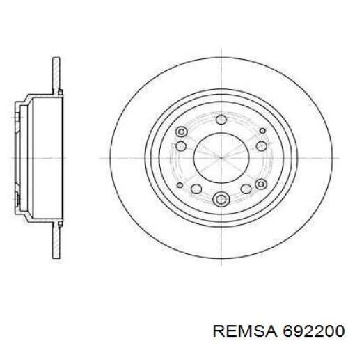 Disco de freno trasero 692200 Remsa