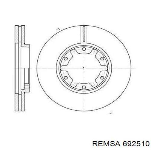 692510 Remsa диск тормозной передний