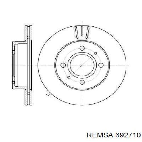 Передние тормозные диски 692710 Remsa