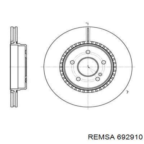 692910 Remsa диск тормозной задний