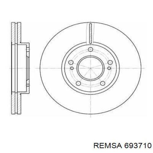 Передние тормозные диски 693710 Remsa