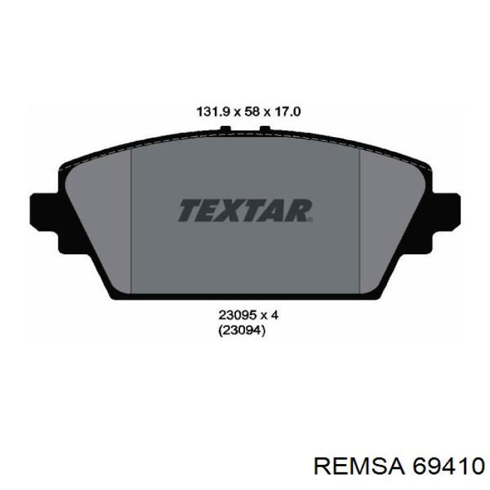 69410 Remsa Колодки передние