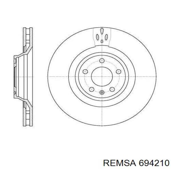 694210 Remsa диск тормозной передний