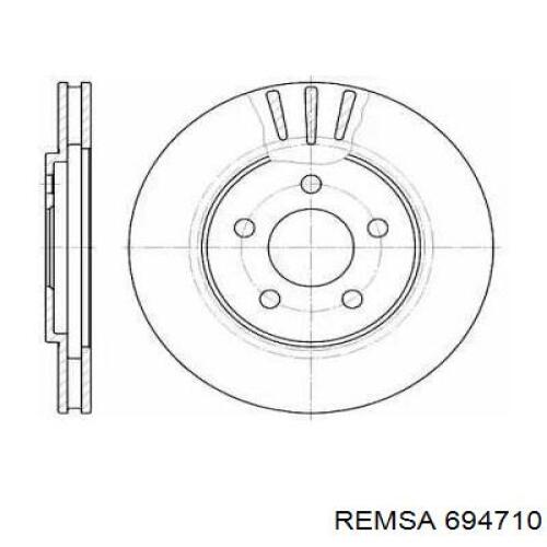 694710 Remsa диск тормозной передний