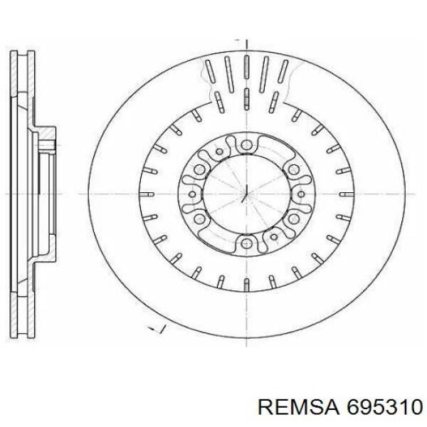 Передние тормозные диски 695310 Remsa