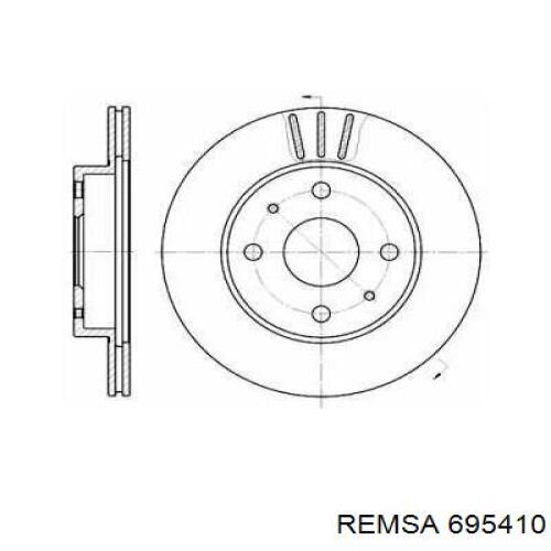 695410 Remsa диск тормозной передний