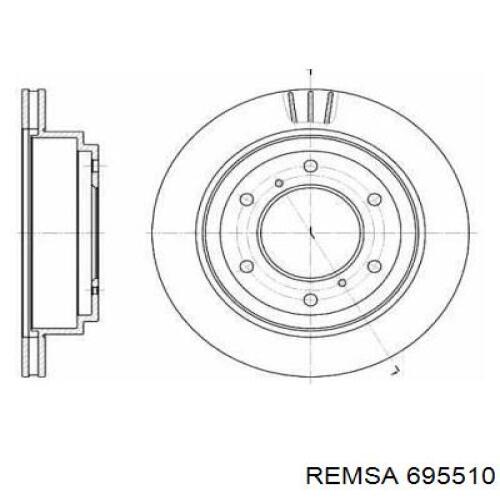 Задний дисковый тормоз Remsa 695510