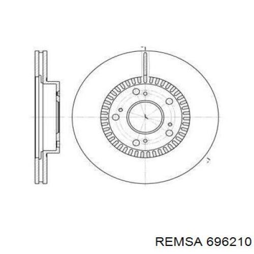 Передние тормозные диски 696210 Remsa