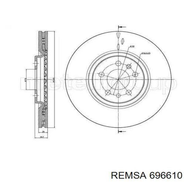 Задний тормозной диск Remsa 696610 цена, от 55.31 USD