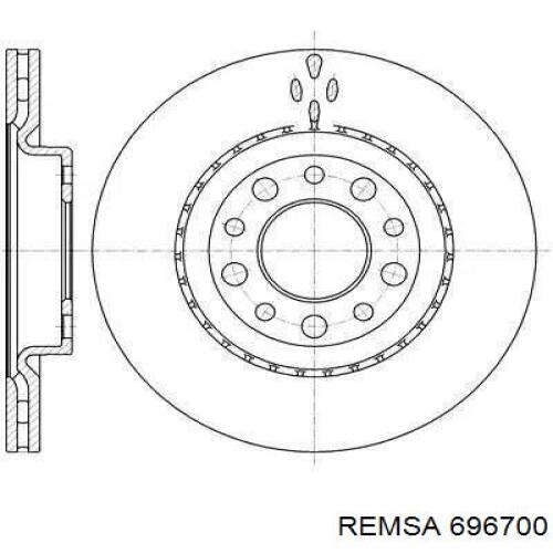 Купить 696700 Remsa Диск тормозной задний