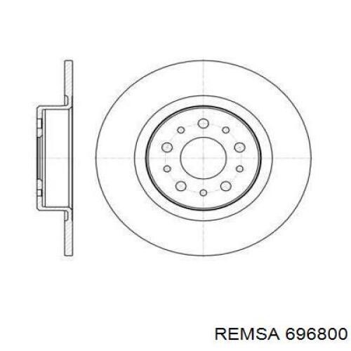 696800 Remsa диск тормозной задний