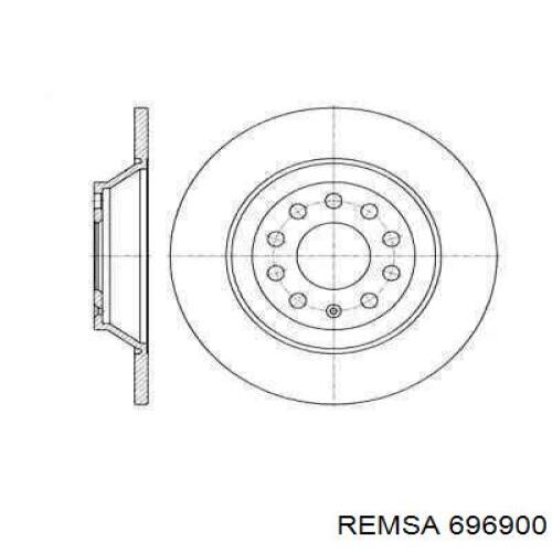 696900 Remsa диск тормозной задний