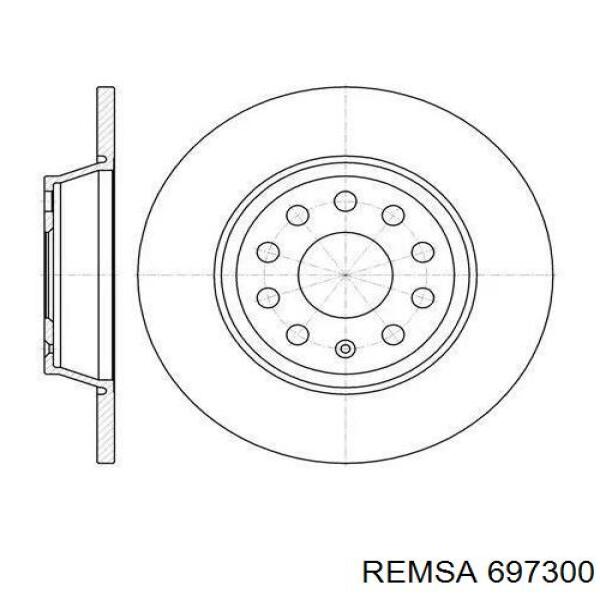 Диск тормозной задний REMSA 697300