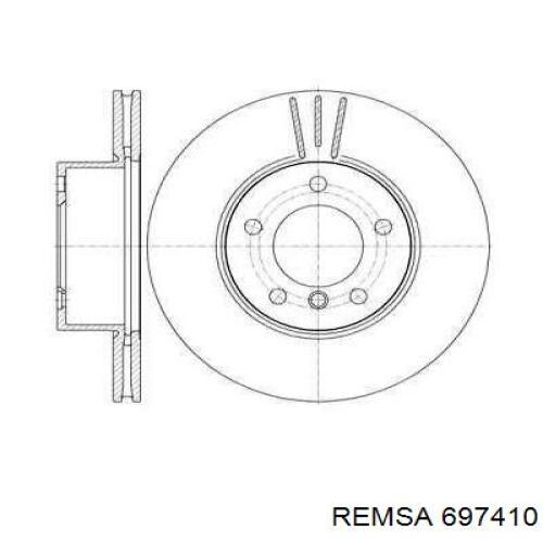 697410 Remsa диск тормозной передний