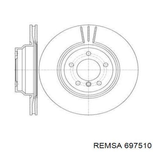697510 Remsa диск тормозной передний