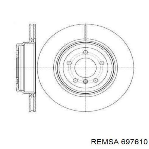 697610 Remsa диск тормозной задний