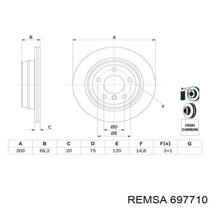 697710 Remsa Дисковый тормоз