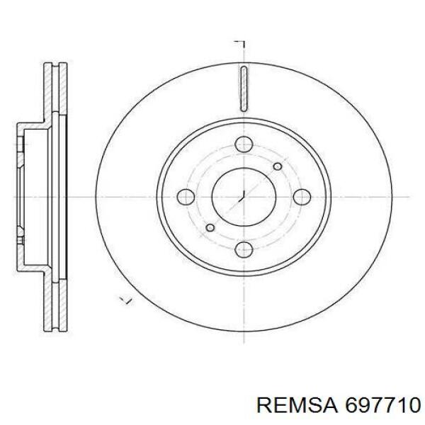Тормозные диски 697710 Remsa