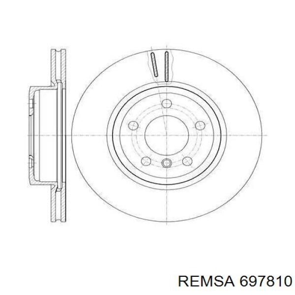 Передние тормозные диски 697810 Remsa