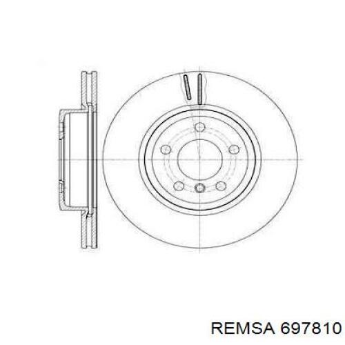 Диск гальмівний передній 697810 Remsa