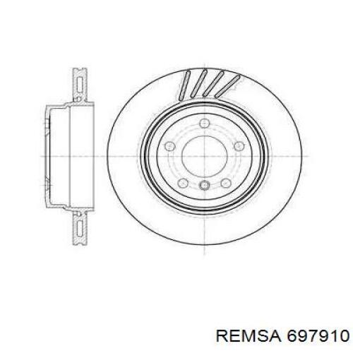 697910 Remsa диск тормозной задний