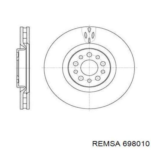 Передние тормозные диски 698010 Remsa