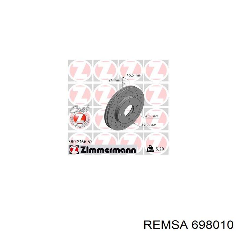 Тормоз дисковый передний Remsa 698010 цена, от 57.56 USD