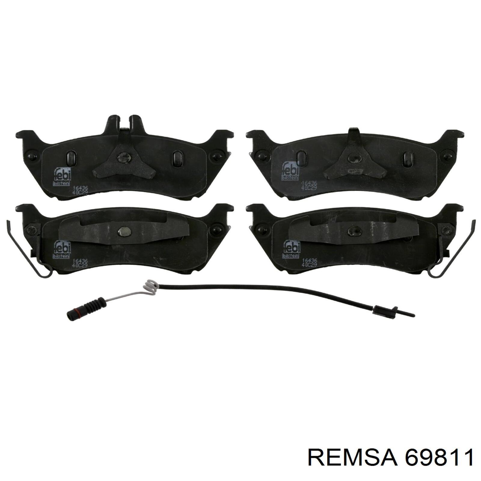 Колодки дисковые  Remsa 69811 цена, от 31.64 USD
