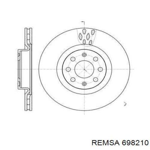 Передние тормозные диски 698210 Remsa