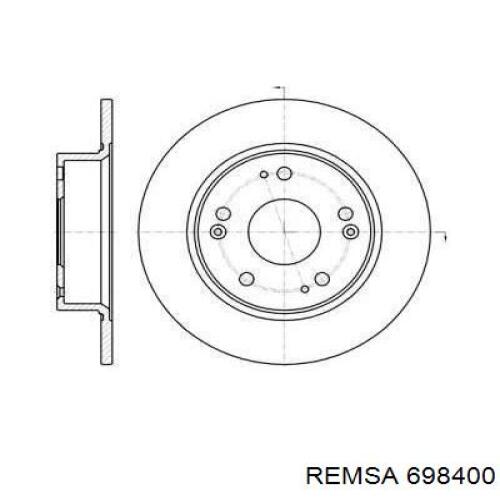 Купить 698400 Remsa Диск тормозной задний
